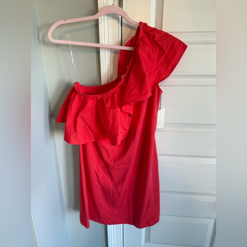 A New Day Vibrant Red Ruffle Dress